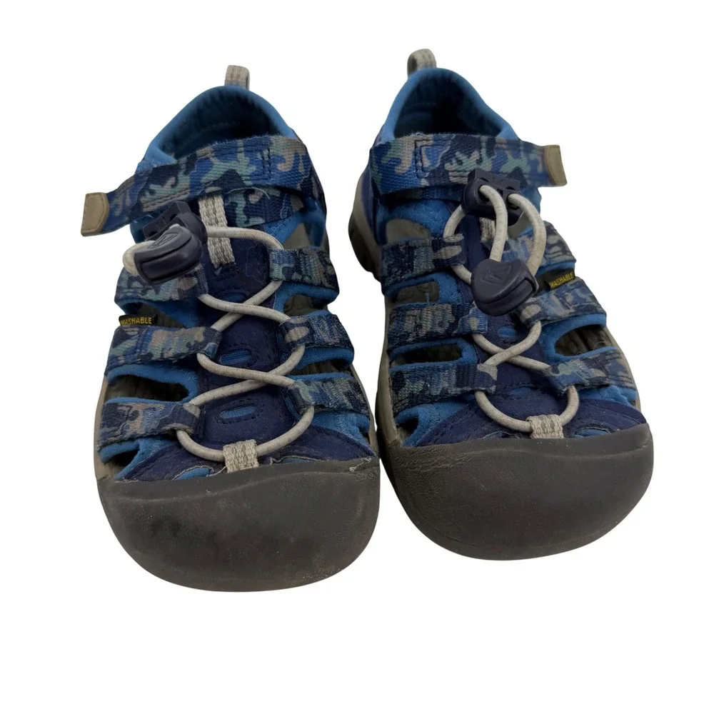 Keen Newport H2 Sandal Kids Size 12 Blue Camo Waterproof 1026269